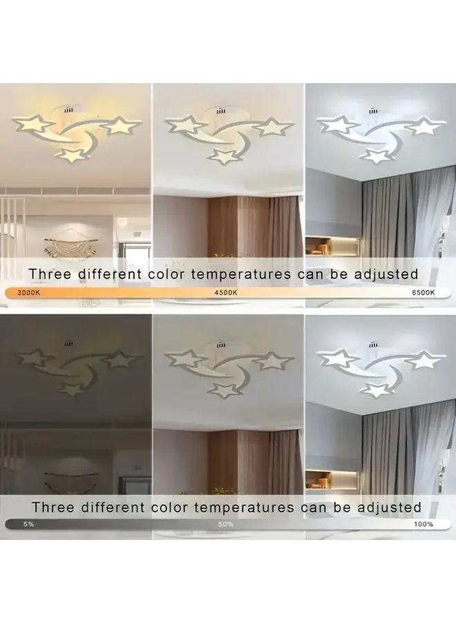 ضوء سقف حديث أبيض LED قابل للتعتيم 21 واط 3 رؤوس على شكل نجمة مع جهاز تحكم عن بعد - Image 5